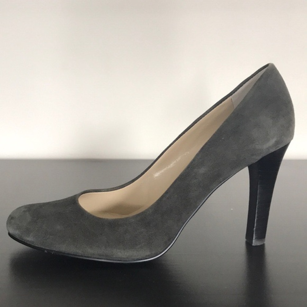 Ralph Lauren Grey Suede Heels